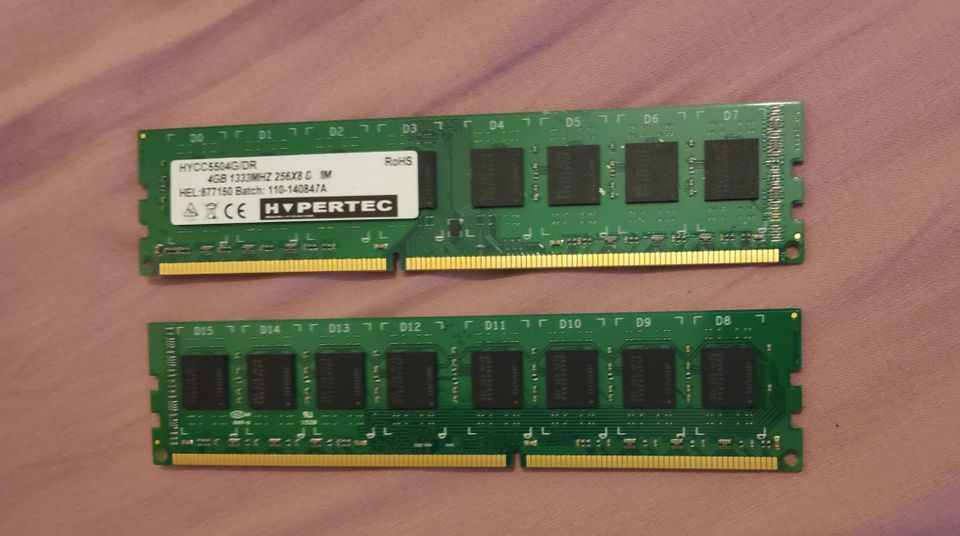 8Gt DDR3 PC3-10600U 1333Mhz RAM