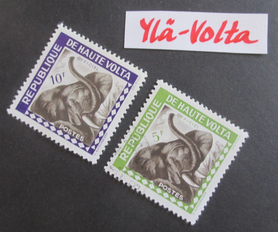 Ylä-Volta postimerkit - Norsut