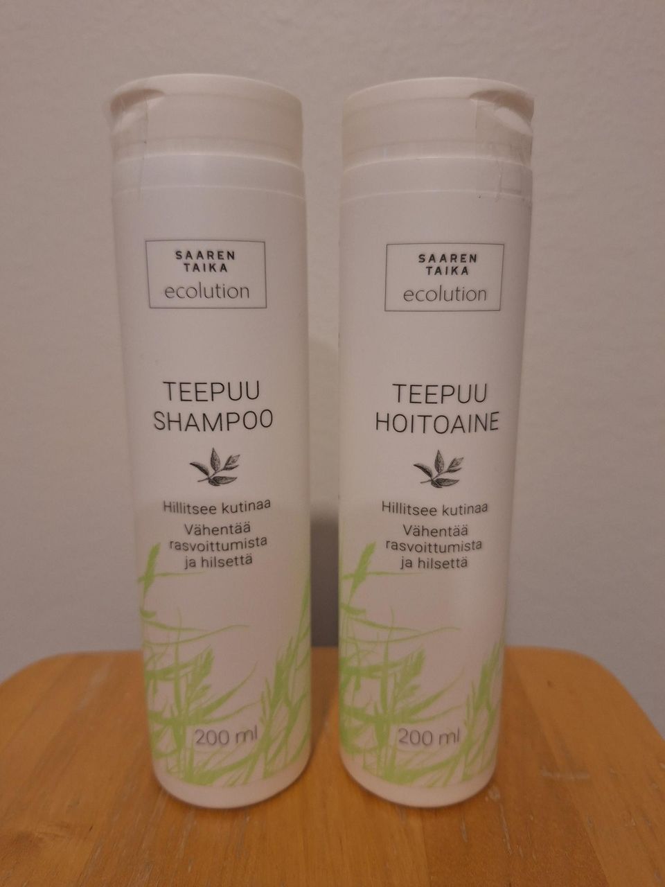 Saaren Taika Ecolution teepuu shampoo ja hoitoaine (uudet)