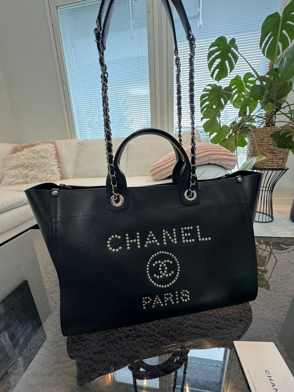 Chanel Deauville Medium Black Caviar Leather