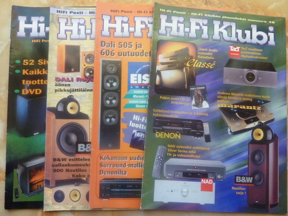Hi-Fi Klubi lehdet 4 kpl