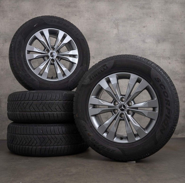 MB ORIG R18x7.5 6x114.3 ET52 66.1 käytetty+255/60R18 Pirelli Scorpion Winter 6mm