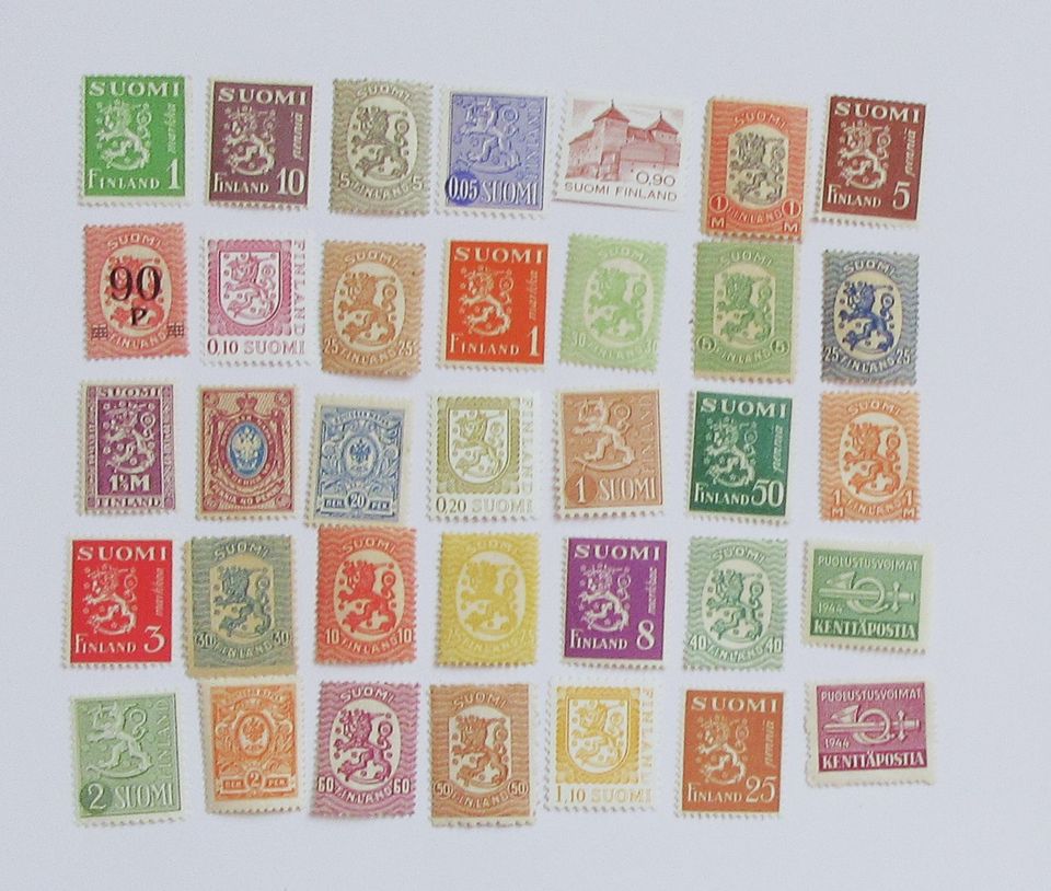 Suomalaisia  postituoreita  postimerkkejä
