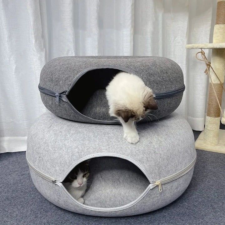 Kissan tunnelipesä donitsi
