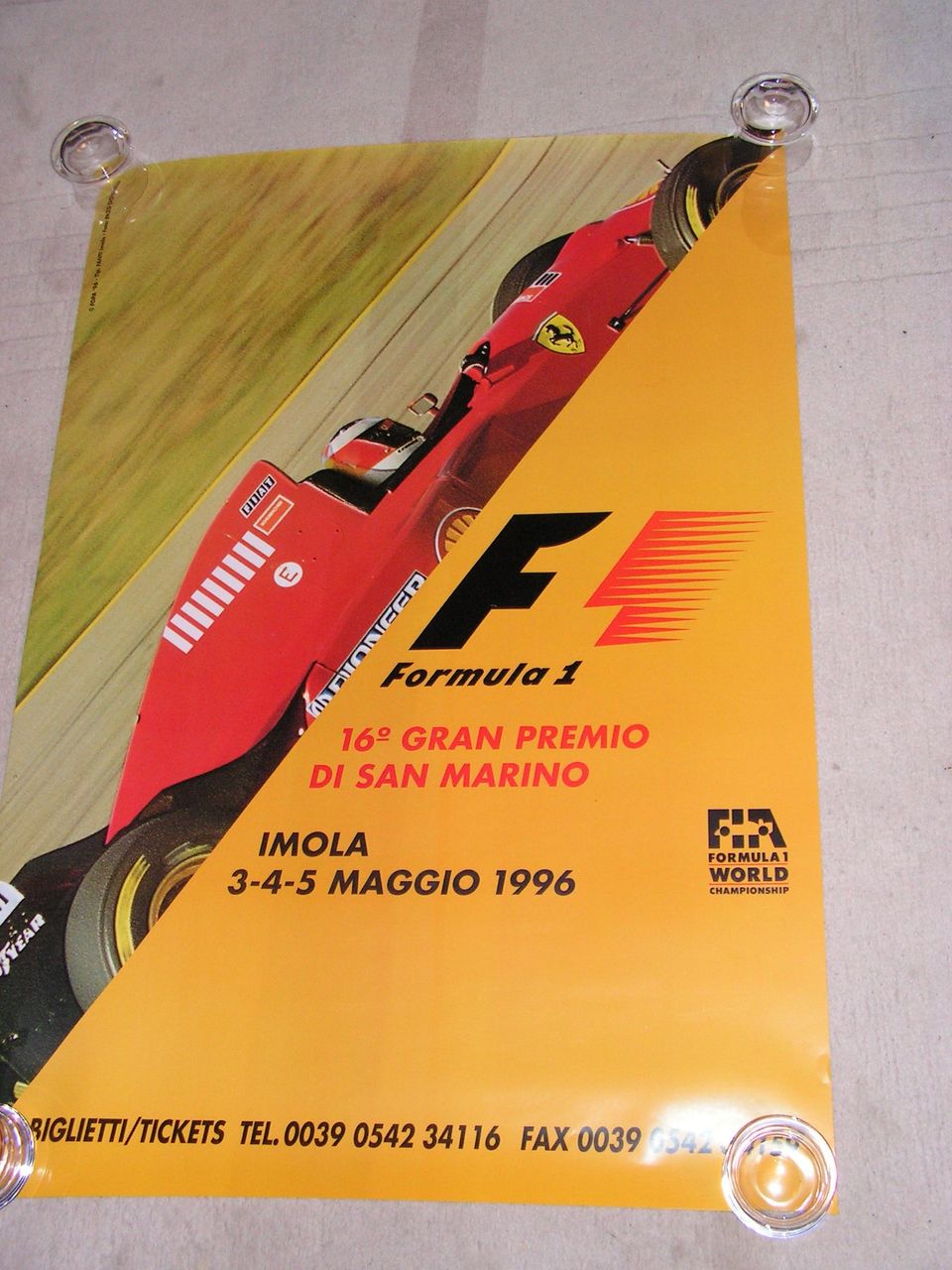 F1 Imola 1996 aito iso Formula 1 juliste