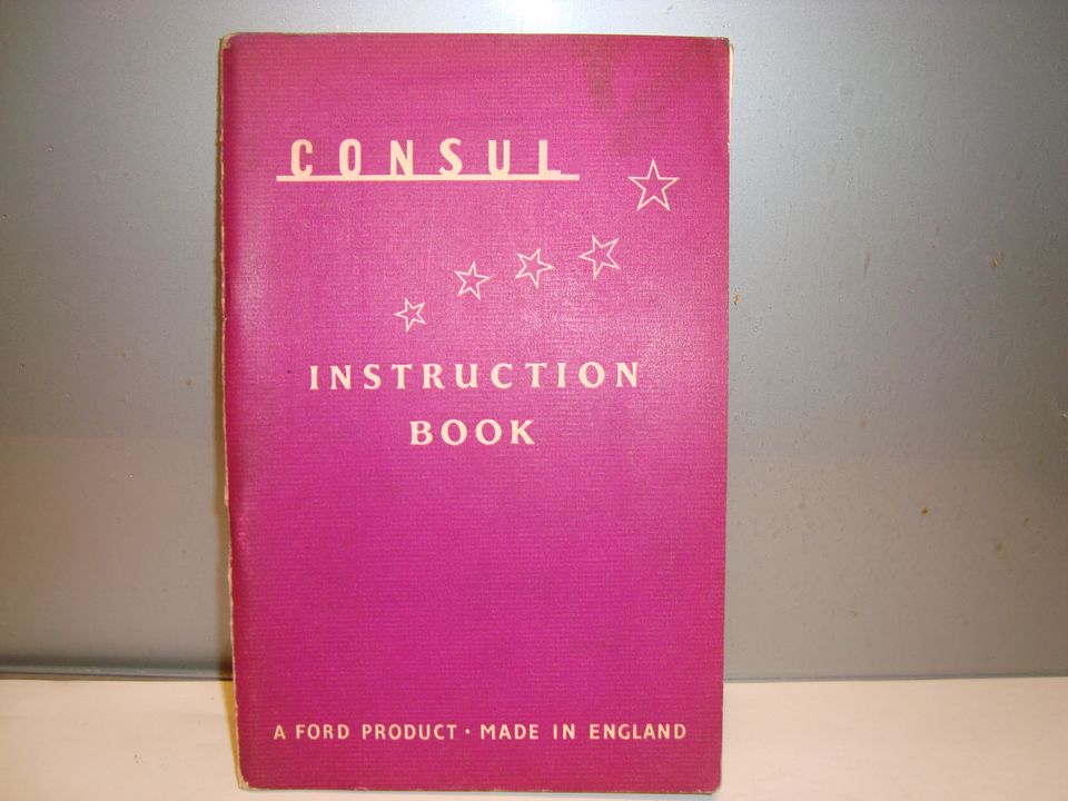 Ford Consul instruction book