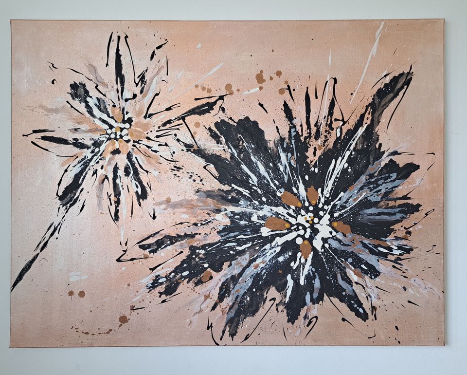 Akryylimaalaus kukat 89 × 116