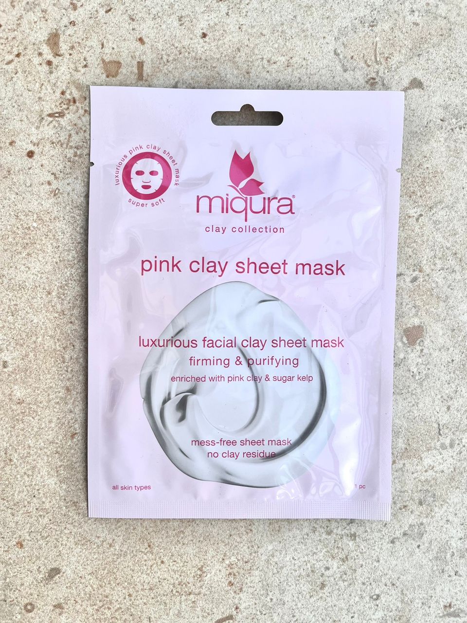 Miqura Pink Clay Sheet Mask