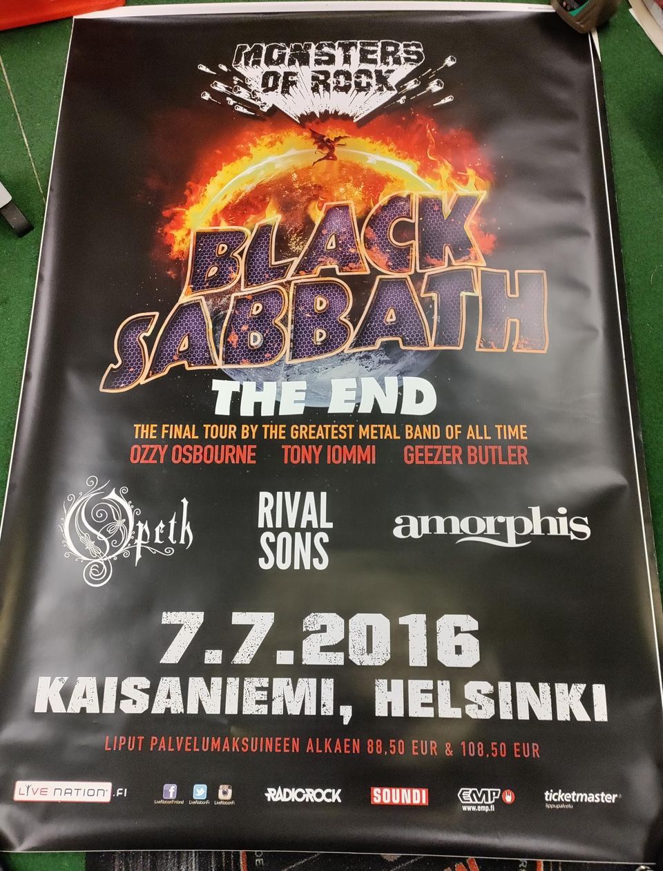 Black Sabbath The End 2016 jättijuliste