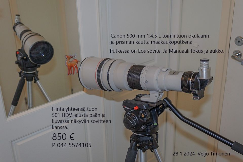 Canon 500mm 1:4.5 L  objektiivi
