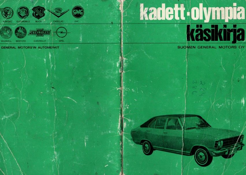 Opel Kadett Olympia käsikirja 1971