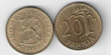 20 penniä 1987