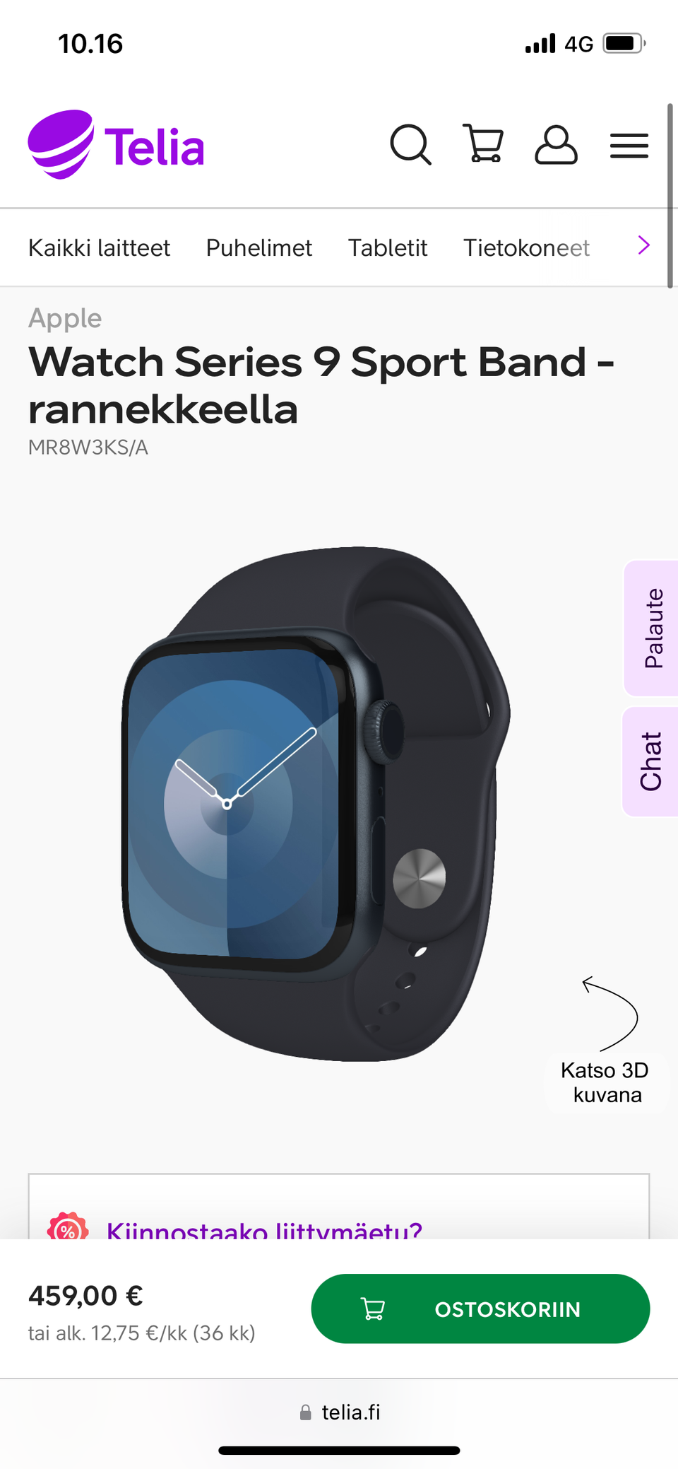 Apple watch S9 musta