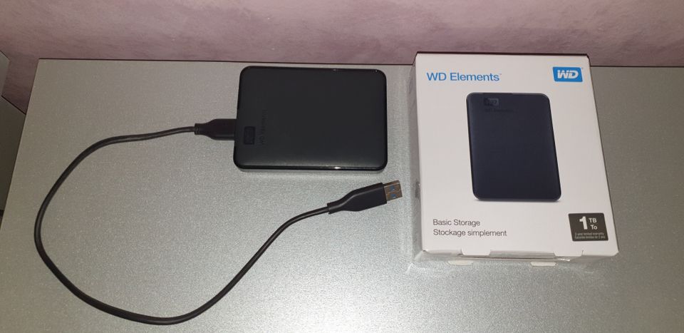 Western Digital 1TB Elements Portable, 2.5" ulkoinen kiintolevy, USB 3.0