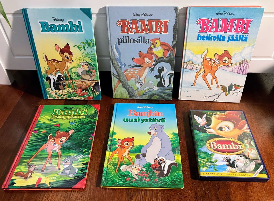 Disney 5x Bambi kirjana + dvd