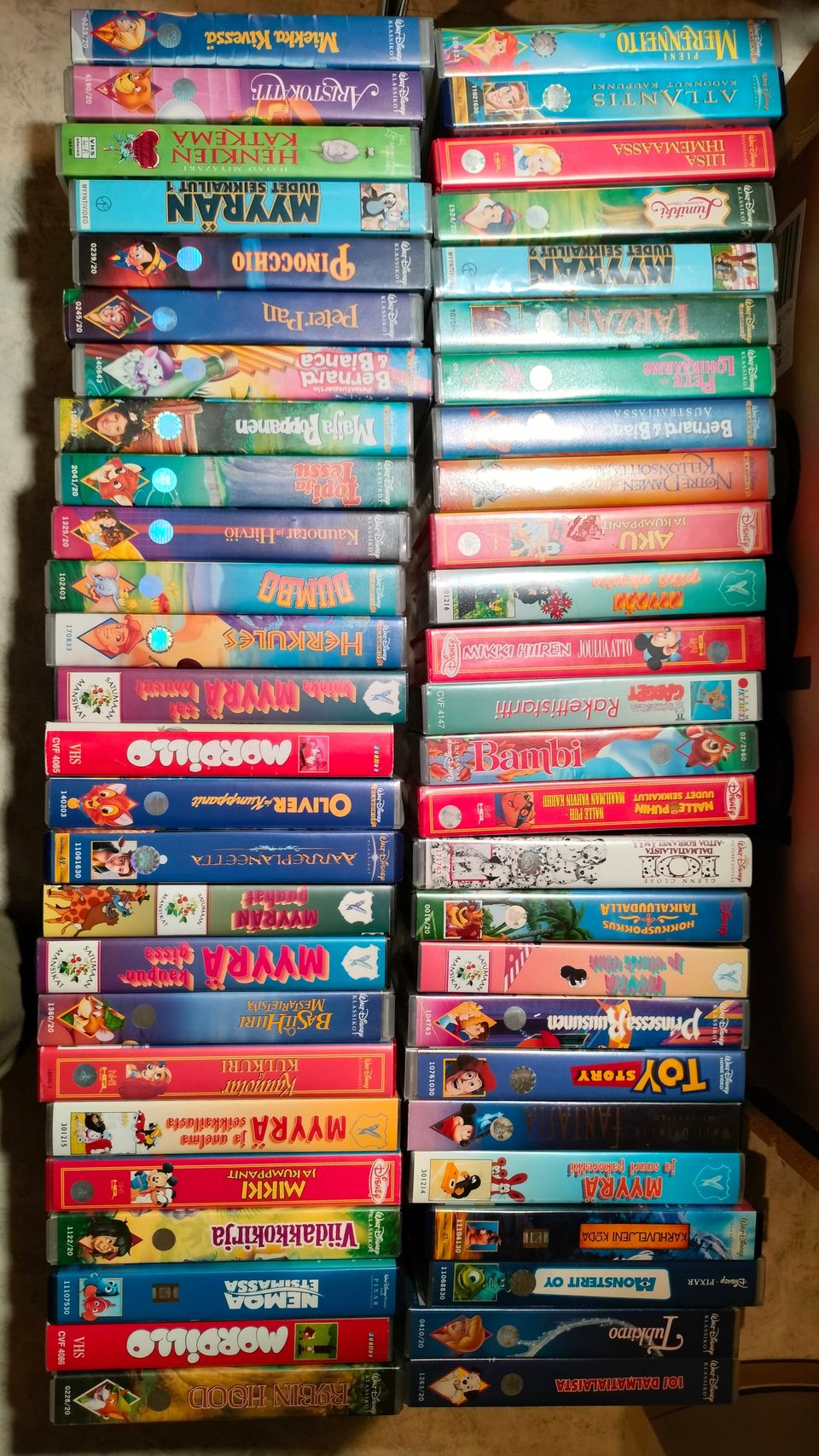 VHS Lasten elokuvat Disney, Myyrä jne. + VHS nauhuri