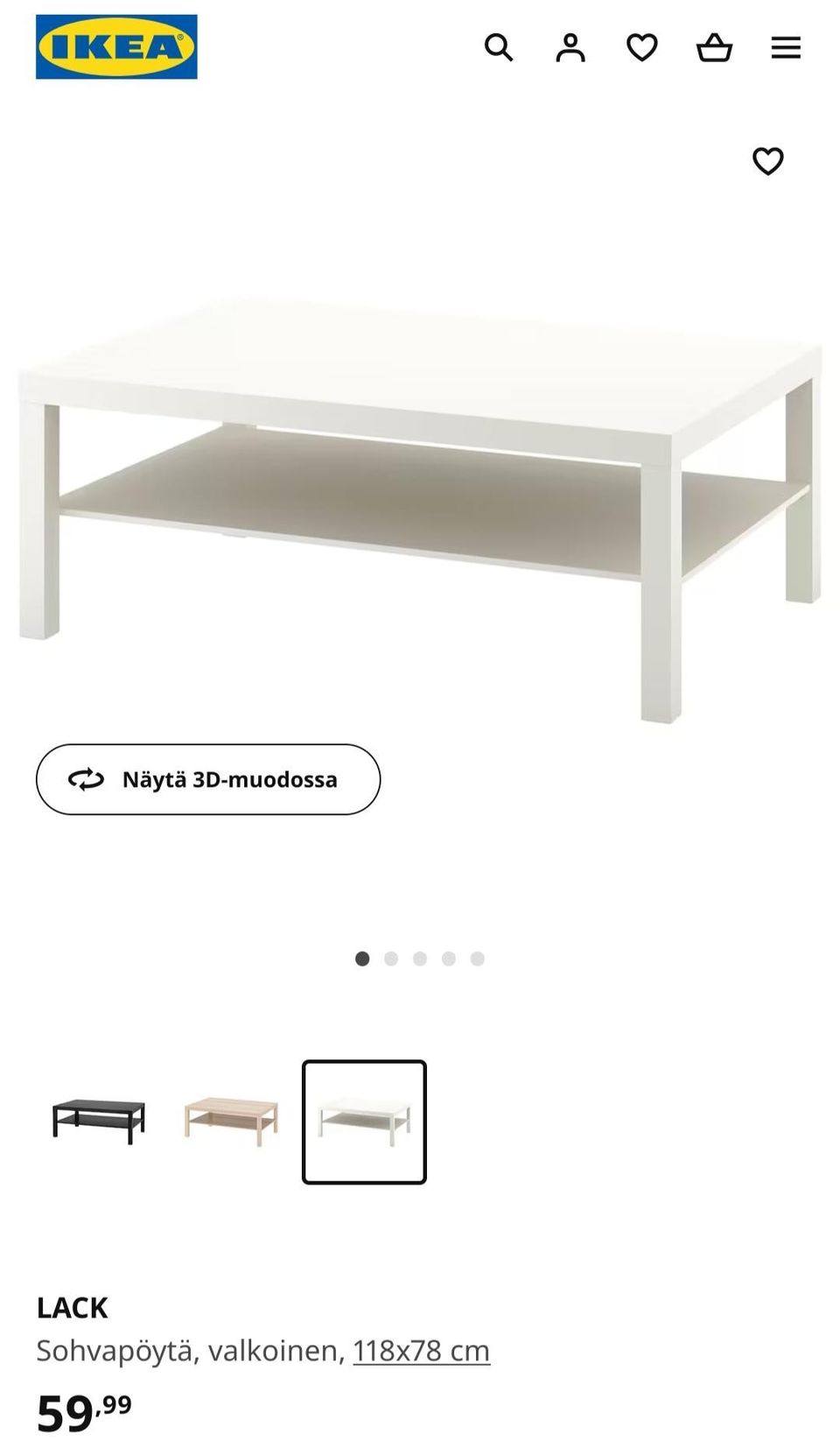 Ikea lack sohvapöytä
