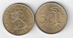 50 penniä 1988