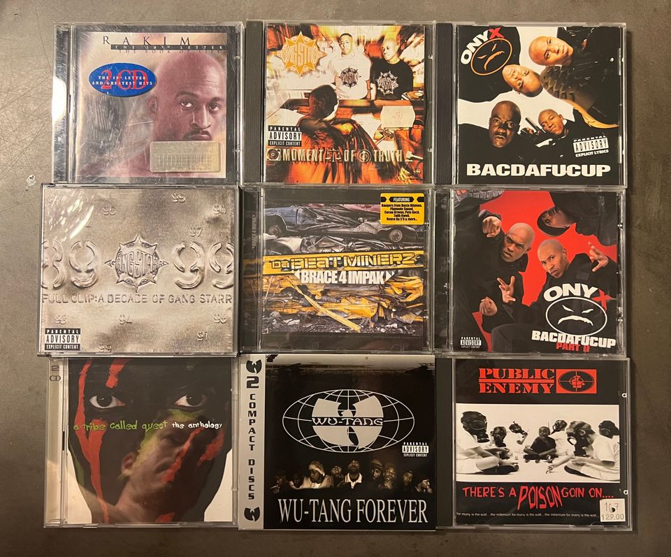 Rap-levyjä (Wu-Tang, Gang Starr, ym.)