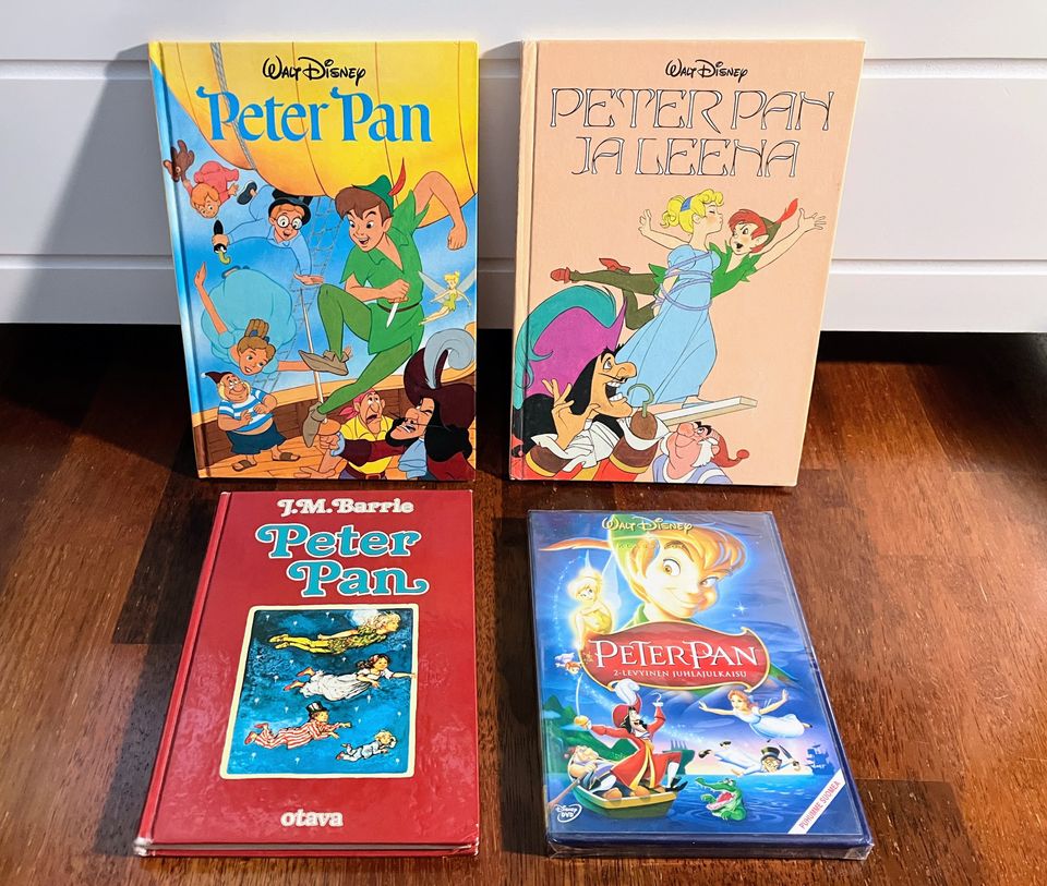 Peter Pan 3x kirjana + dvd