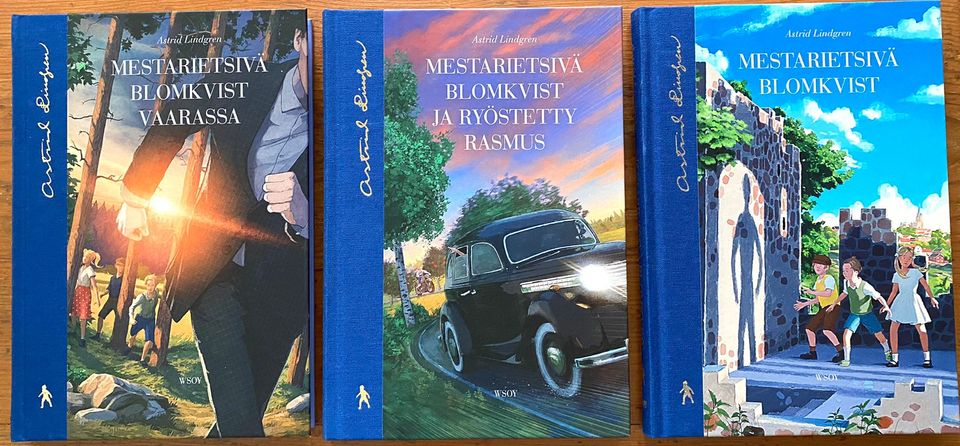 Astrid Lindgrenin Mestarietsivä Blomkvist -kirjoja 3 kpl