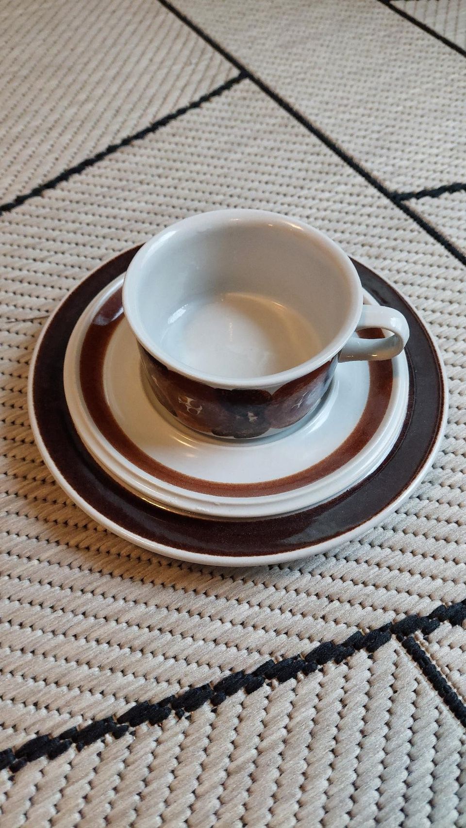 Arabia rosmarin teekuppi tassi ja lautanen