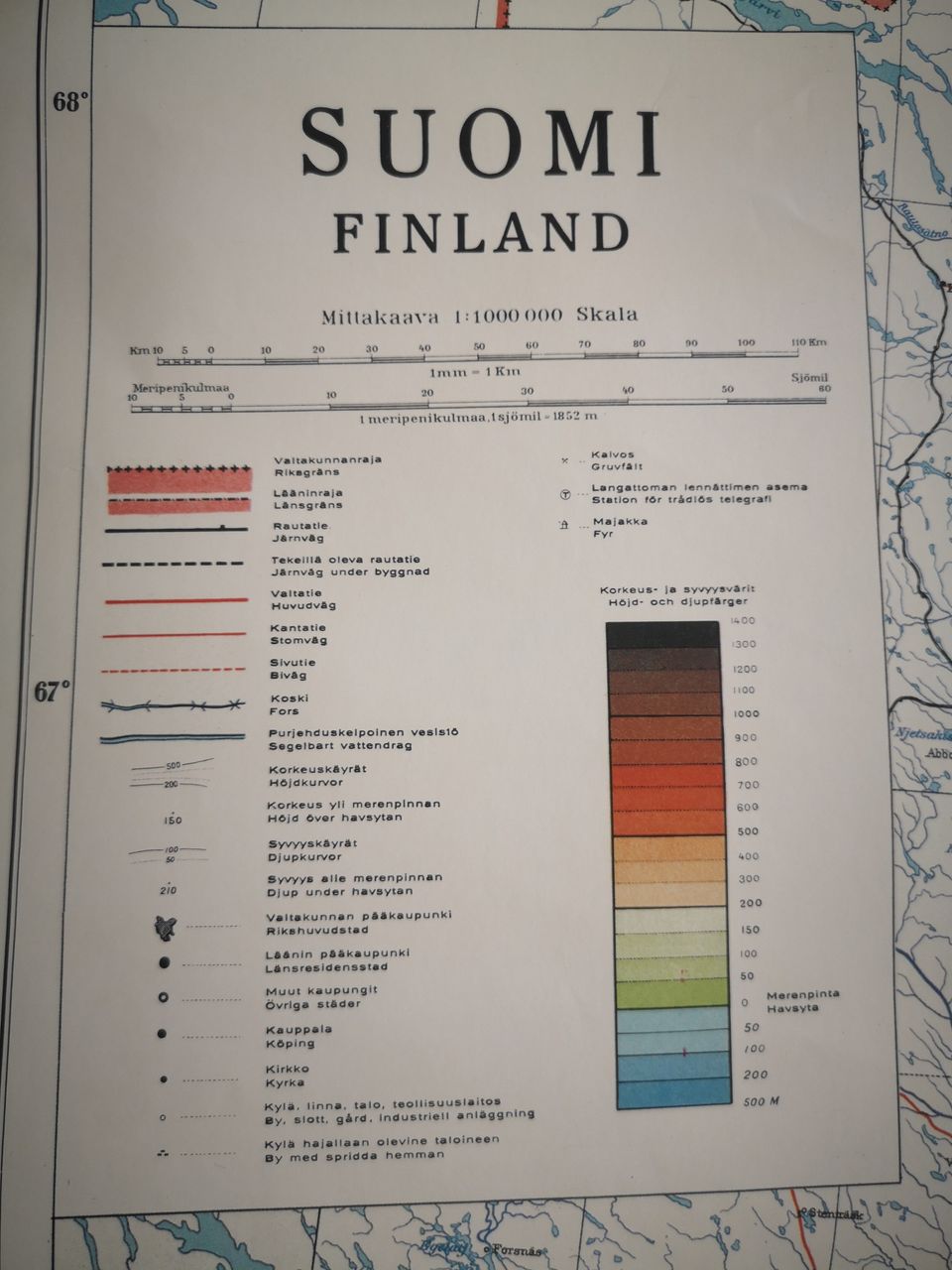 Kartta Suomi 1933