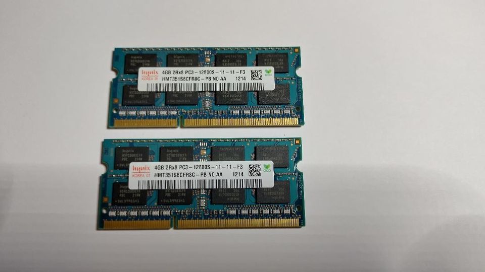 Muistit Hynix DDR3 2x4GB 2Rx8 PC3-12800S-11-11-F3 Laptop RAM memory