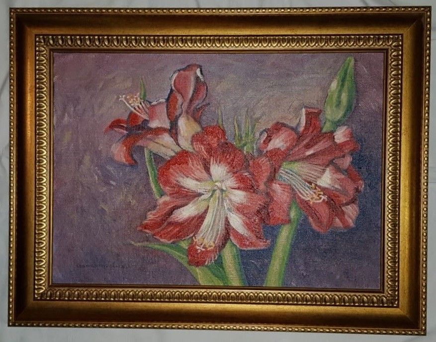 Öljyvärimaalaus "Amaryllis" Leopold Nyholm