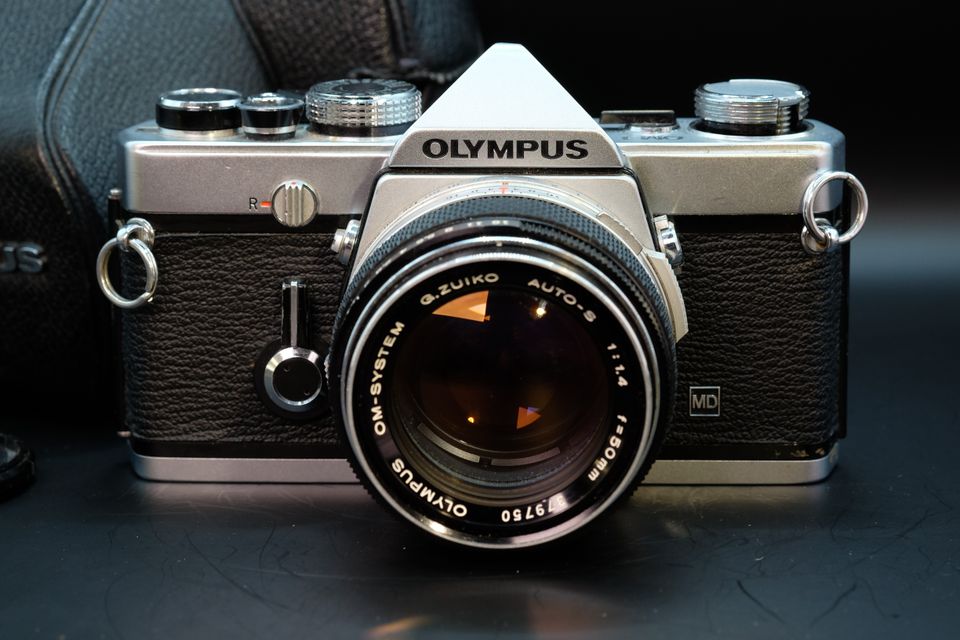 Olympus OM-1N + Zuiko 50mm f1.4 + leather case