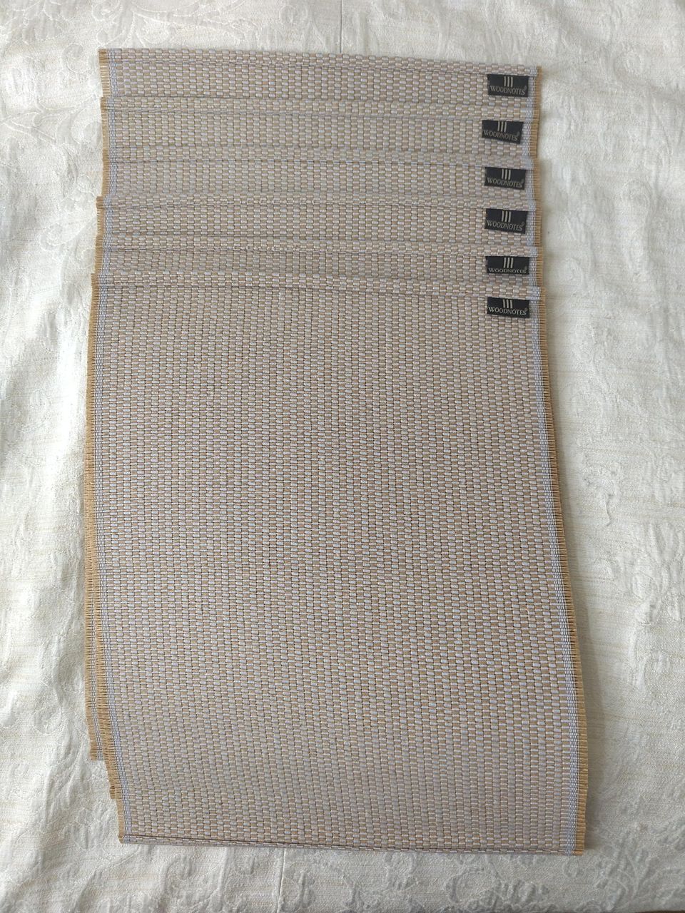 Woodnotes pöytätabletti, 35 x 45 cm, 6 kpl setti, harmaa - beige