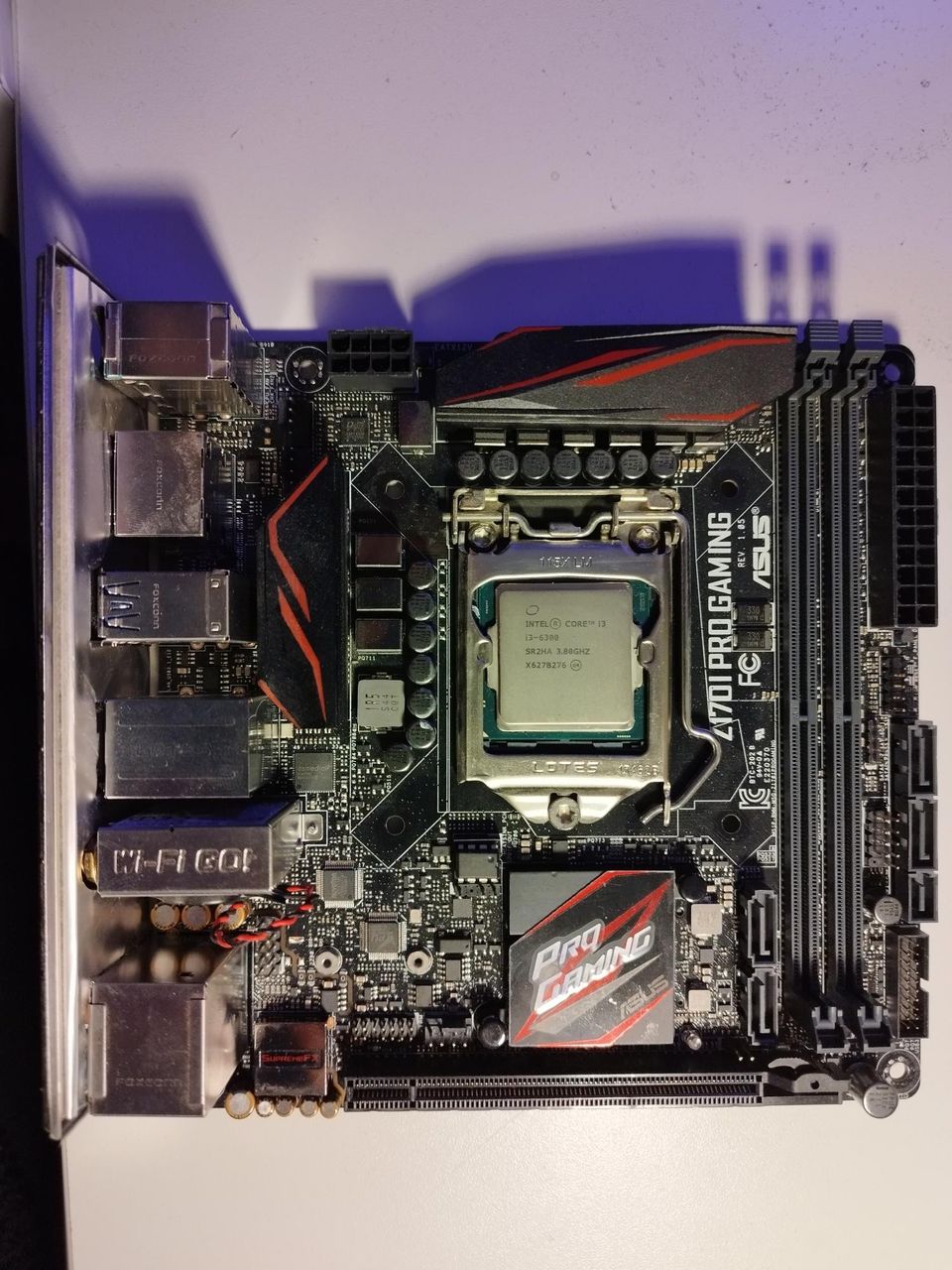 Intel i3-6300 ja Asus Z170I PRO GAMING