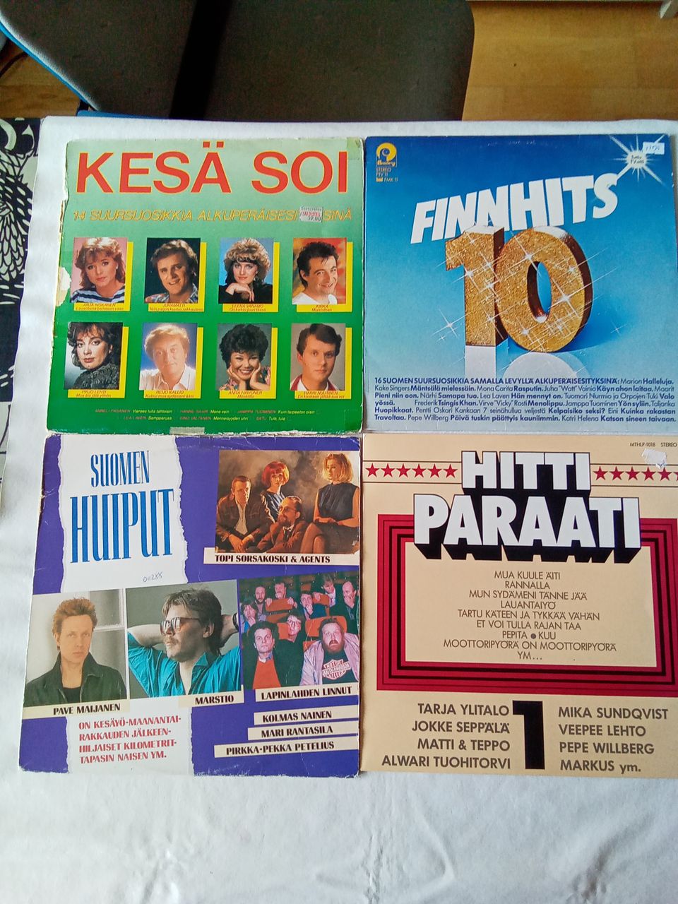 Suomalaisia kokoelma LP levyjä 1970-1990 luvuilta