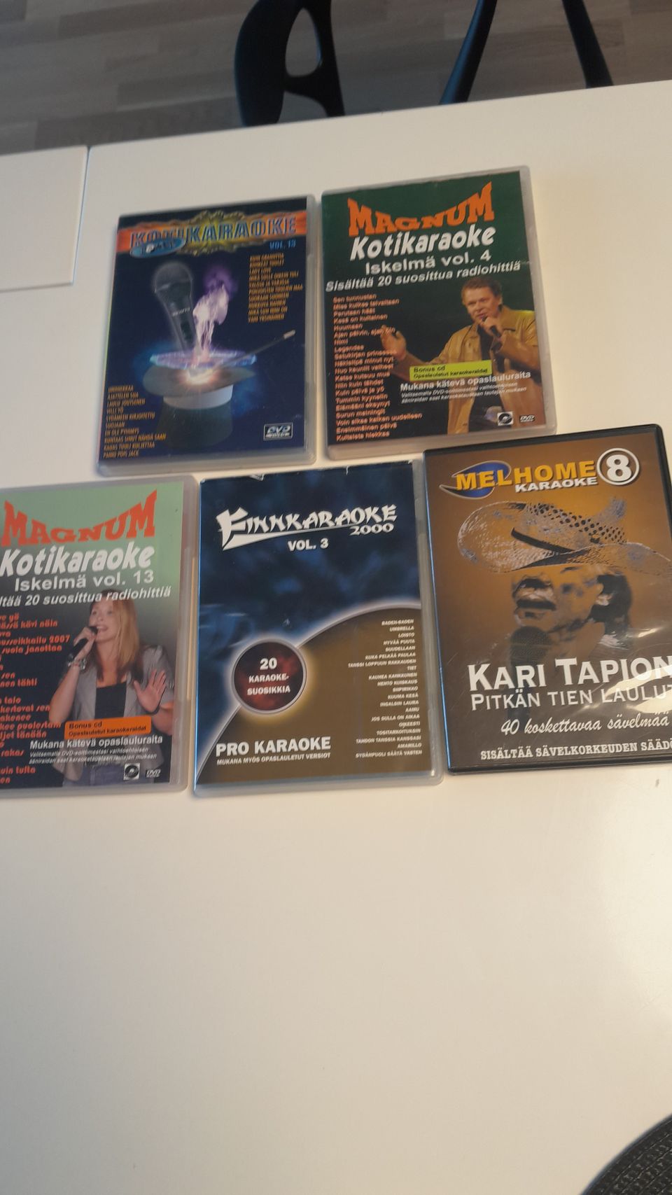 Suomi karaoke dvd 5 kpl