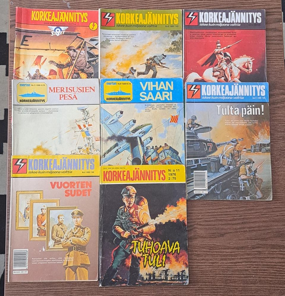 Korkeajännitys sarjakuvia (1976-1994)