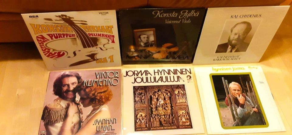 LP-levyjä Kaj Chydenius,Konsta Jylhä,Jorma Hynninen yms