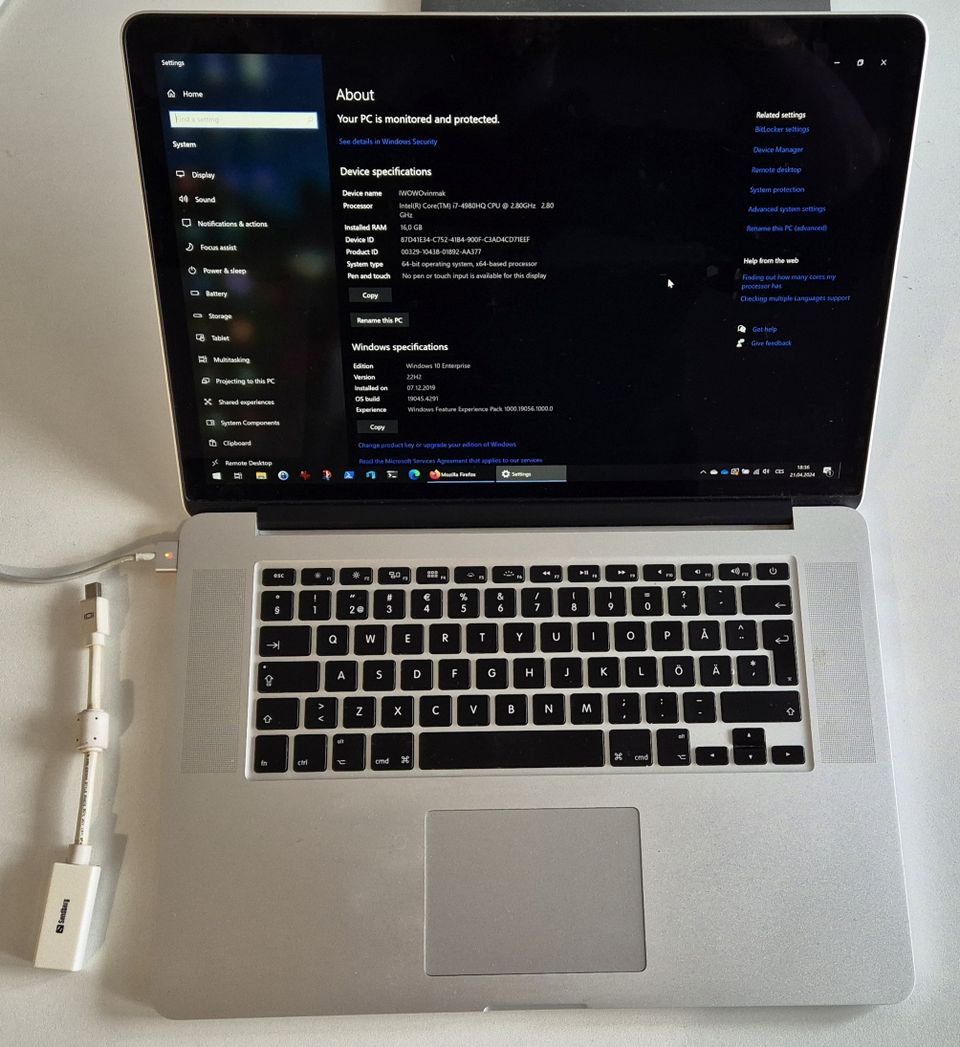 MacBook Pro (Retina, 15-inch) Windows