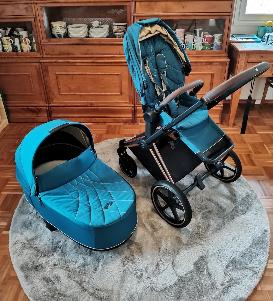 Cybex Priam Rose Gold Lux Mountain Blue