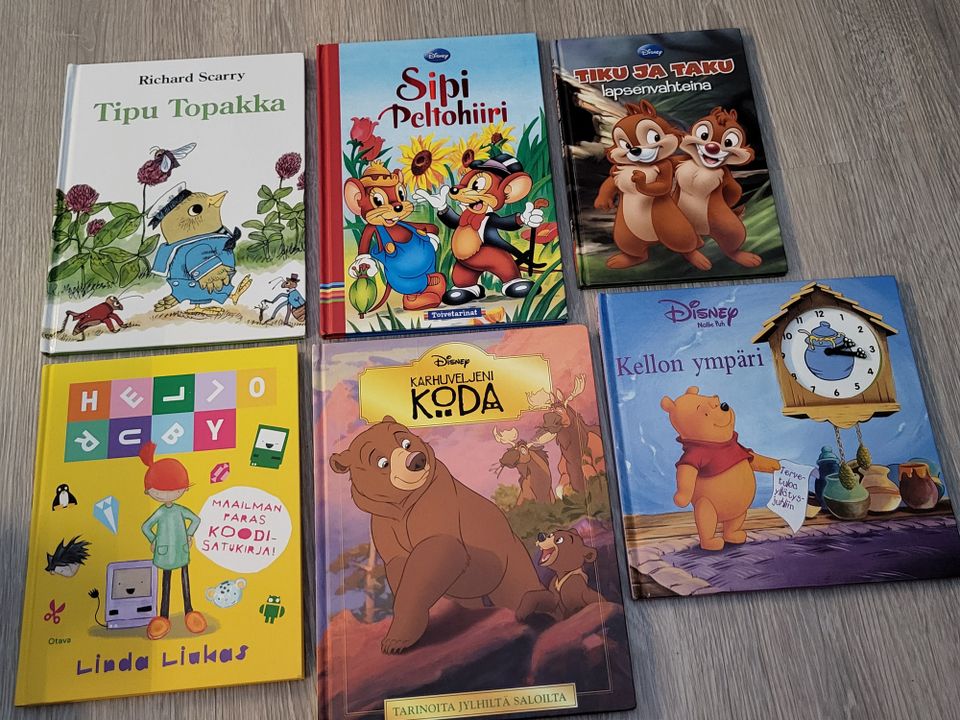 Lasten kirjoja, 6 erilaista