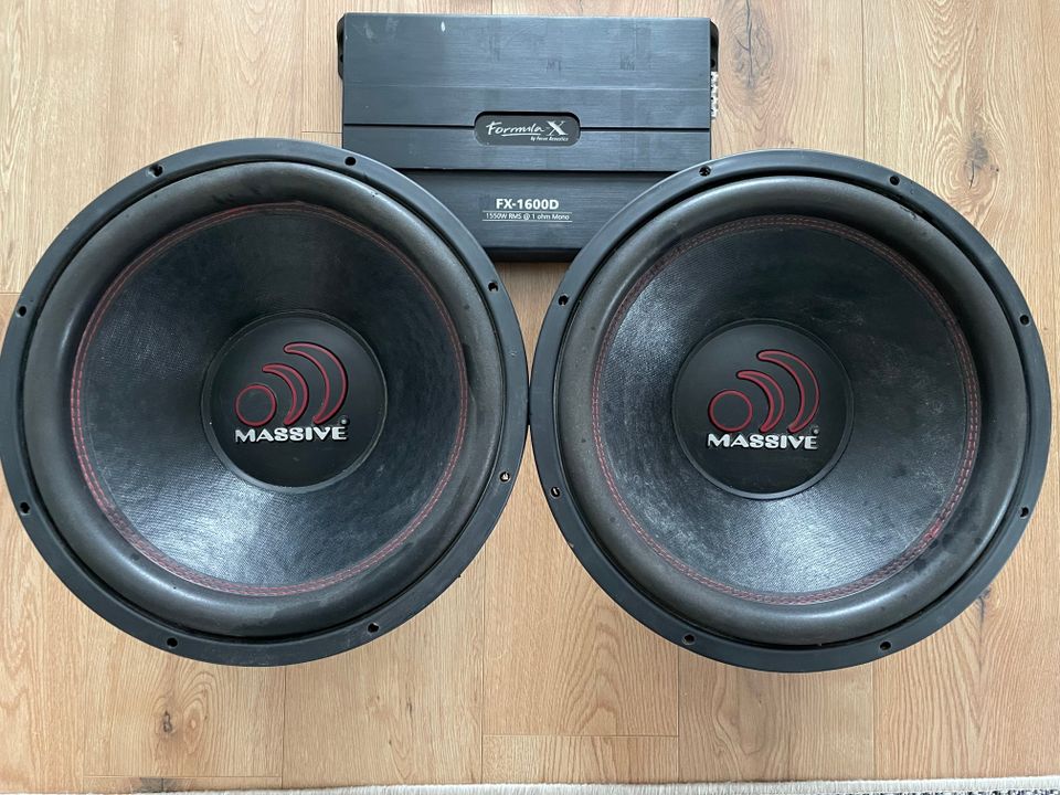 2kpl Massive Audio GTX154 & FOCUS ACOUSTICS FX-1600D