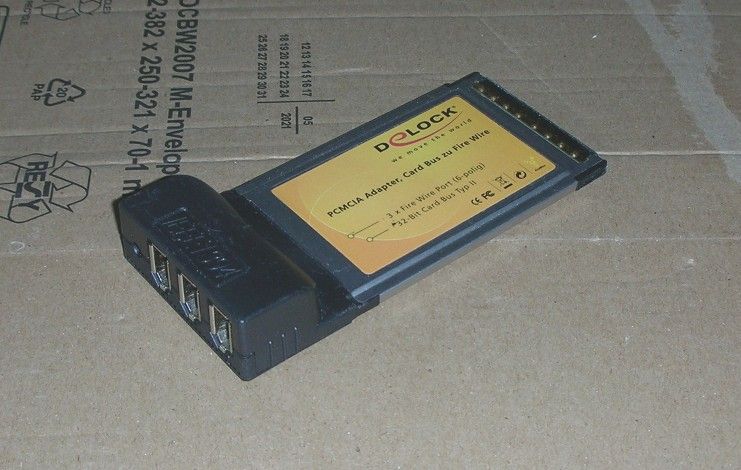 Delock firewire kortti ( PCMCIA )