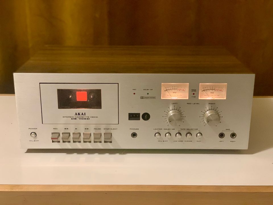 Akai CS-705D Stereo Cassette Deck.