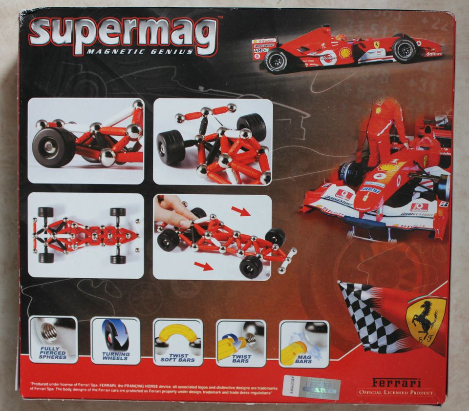 Supermag magneettirakennussarja Ferrari
