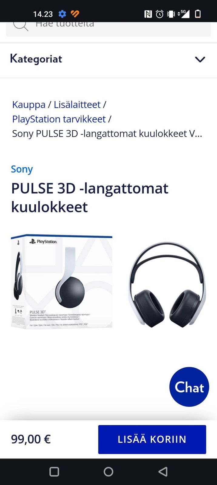 Sony Pulse 3D kuulokkeet