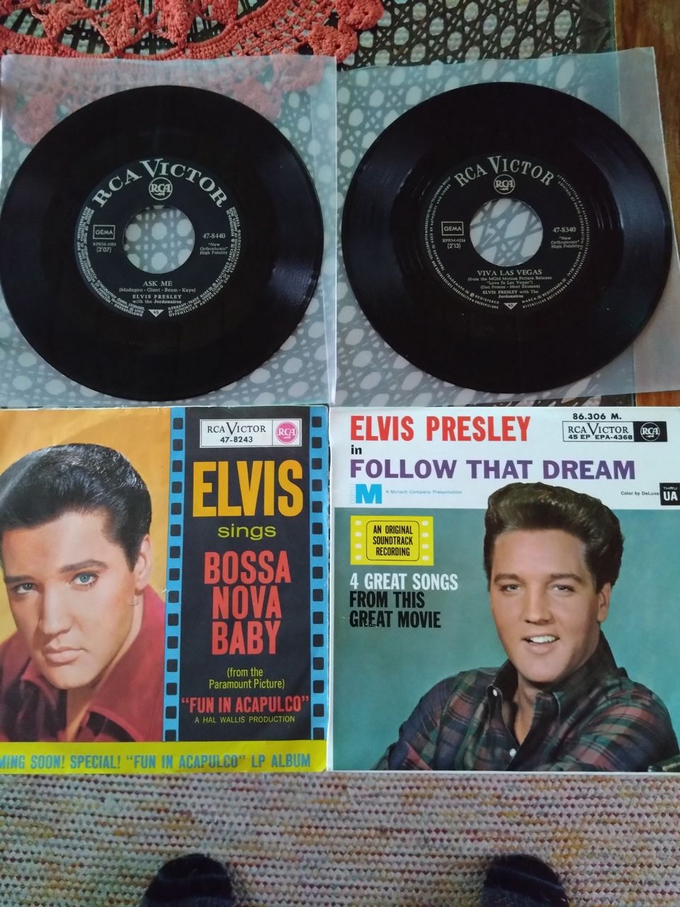 4 kpl Elvis Presley 7" single