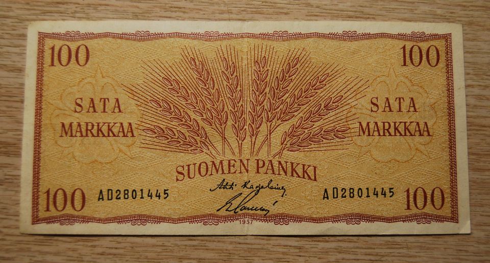 Suomen pankki 100 Markkaa 1957