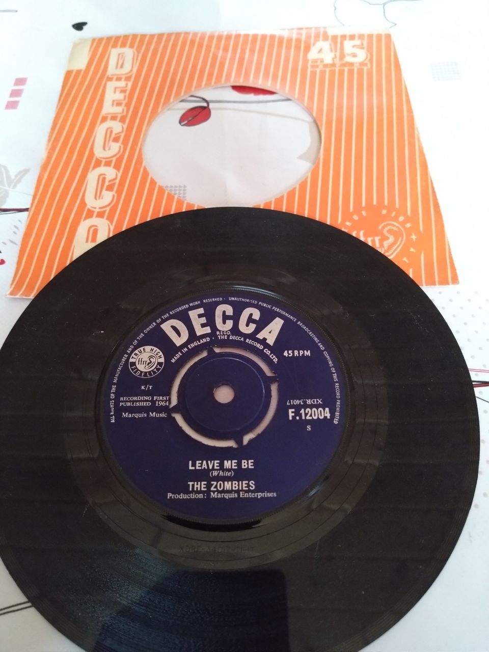 The Zombies 7" Leave me Be / Woman