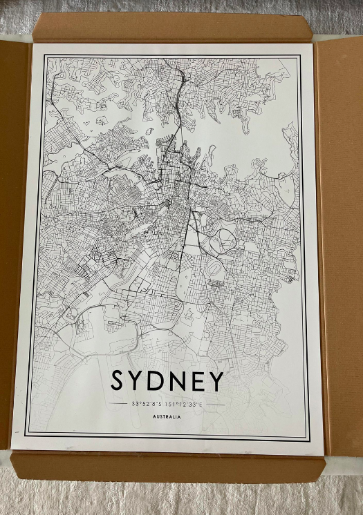 Sydney -kartta juliste
