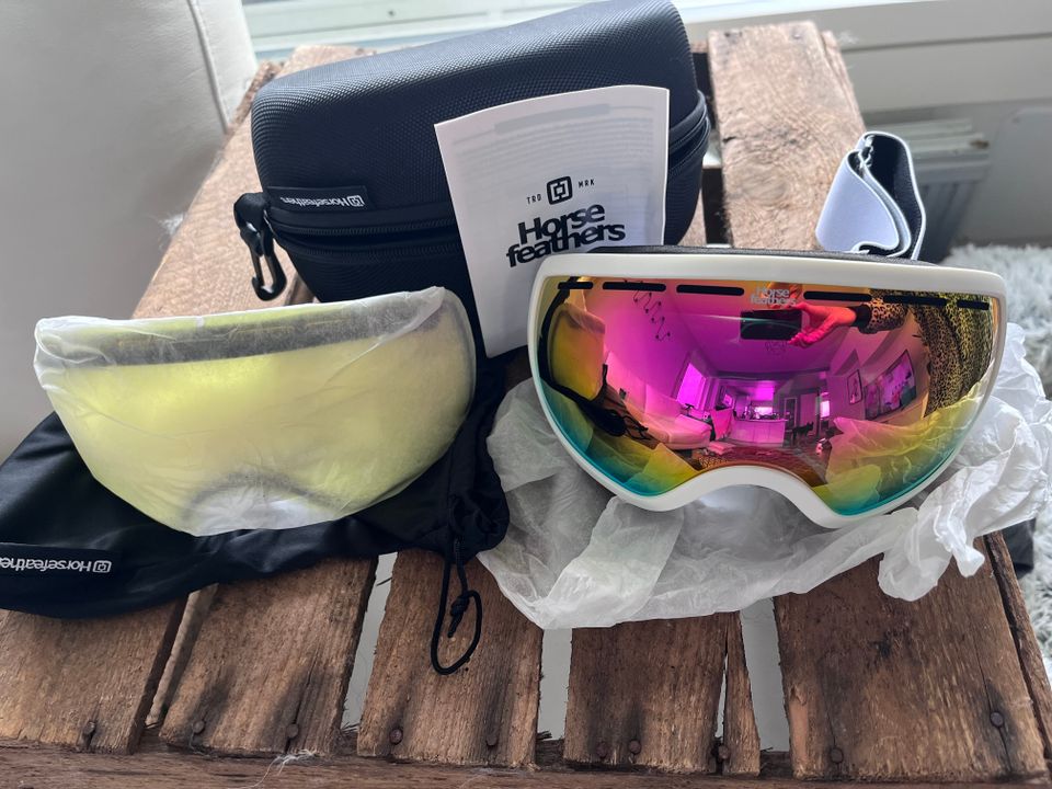 Knox goggles - white/mirror pink
