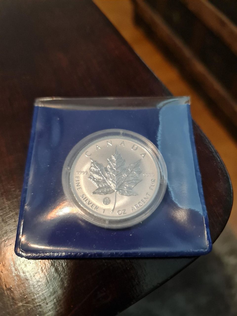 Canada 5 dollaria hopeakolikko